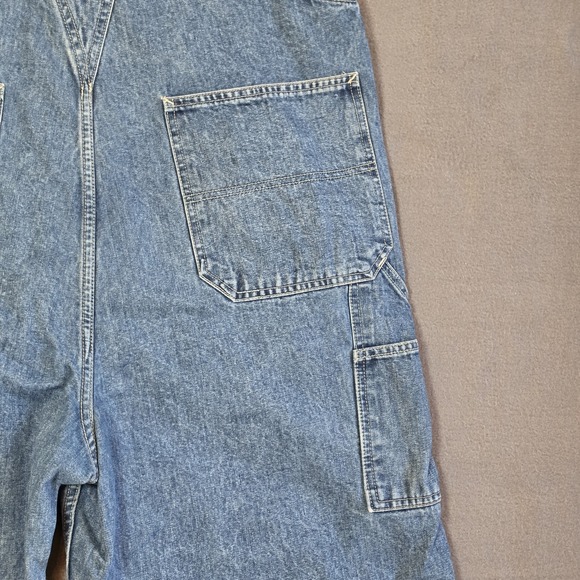 GAP Bib Carpenter Overalls Vintage ? Good Condition Zip Fly Adult Men's Sz LARGE - Picture 6 of 9